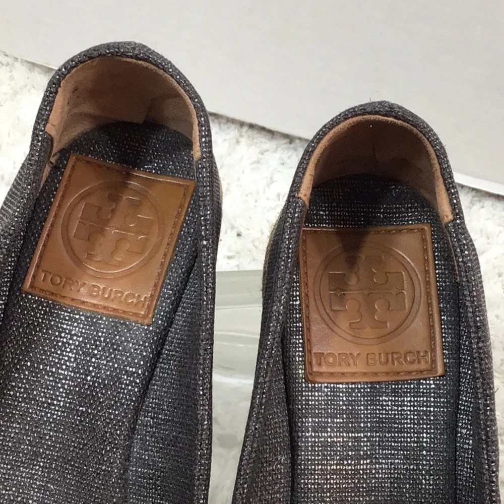 Tory Burch Filipa metallic espadrille wedge 5.5